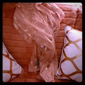 Nude Pink Butterfly Scarf